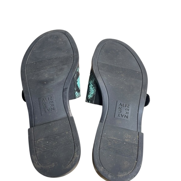 Naturalizer FARYN Leather Sandals, Women's Size 4.5, Snake Print Blue - Picture 7 of 9